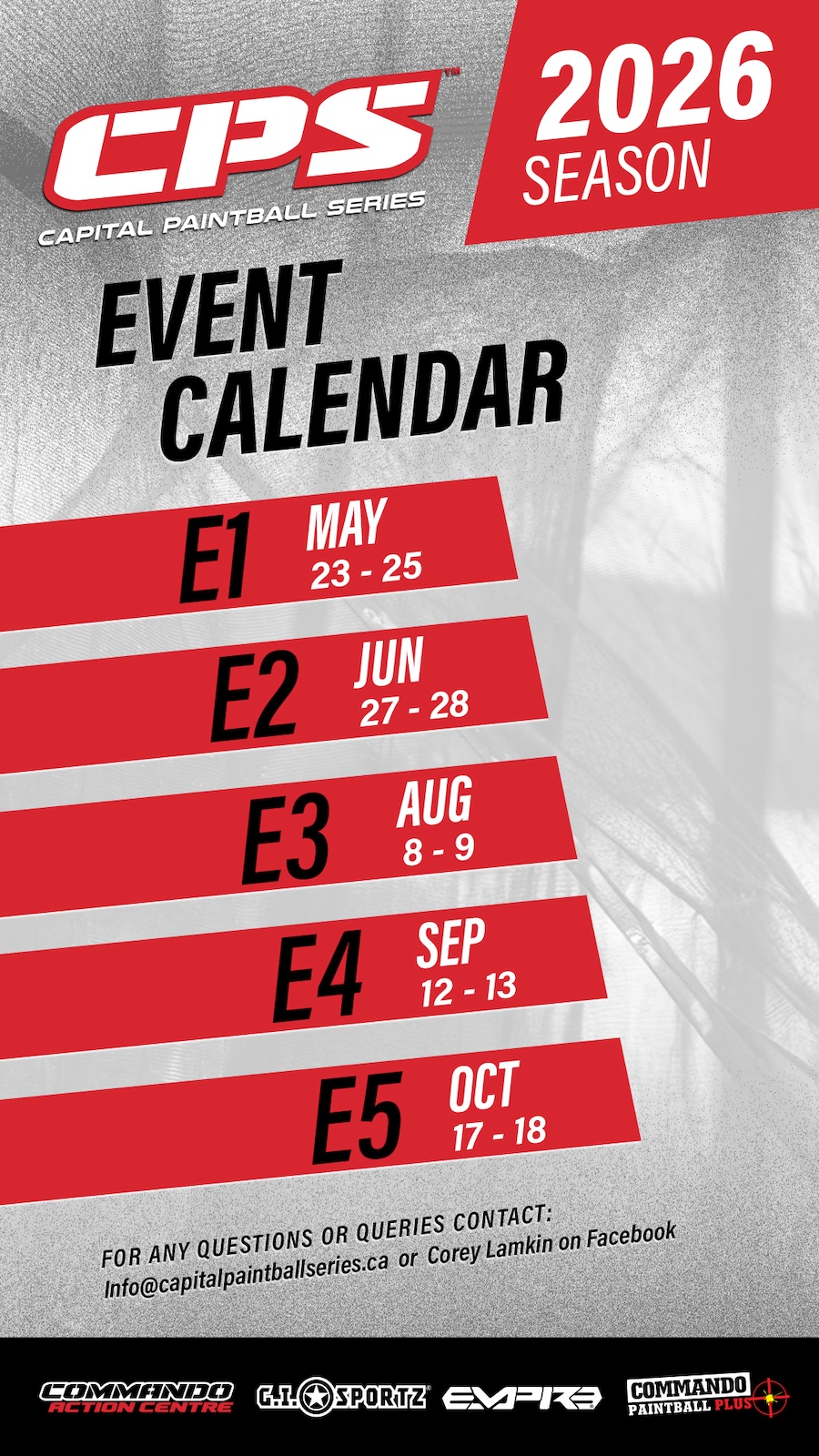 cps paintball series schedule